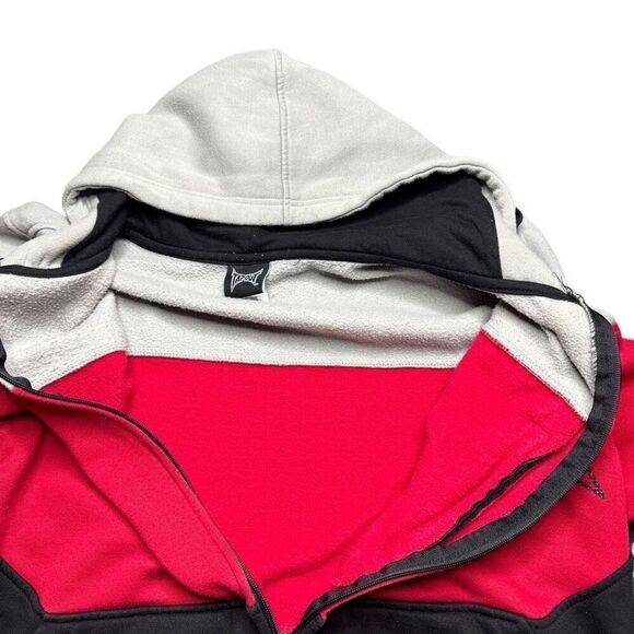 Vintage Tapout Full Zip Hoodie Mens M Red Black Y2K MMA - Picture 11 of 12